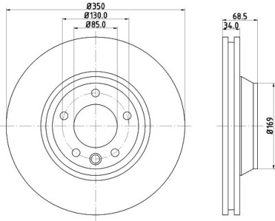 Disc frana PORSCHE CAYENNE (92A) (2010 - 2016) KRIEGER 0950004190 foto
