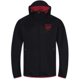FC Arsenal geacă de bărbați cu glugă Shower black - XXL