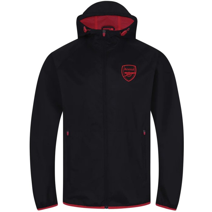 FC Arsenal geacă de bărbați cu glugă Shower black - M