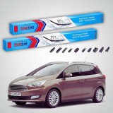 Cumpara ieftin Ștergătoare Ford C-Max Gen III MPV 2015-prezent | Set Față Flat Premium &ndash; TeamCar&reg;