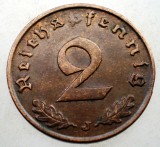 2.895 GERMANIA 2 REICHSPFENNIG 1939 J, Europa, Bronz