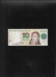 Rar! Argentina 10 pesos convertibles 1992(97) seria12315390