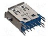 Conector USB A, versiune Standard, USB 3.1, drept, AMPHENOL - GSB412137CHR