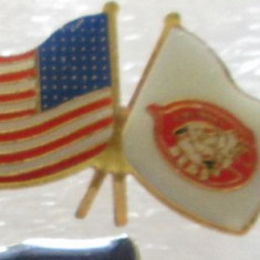 Insigna, pin - drapel SUA, Cincinnati