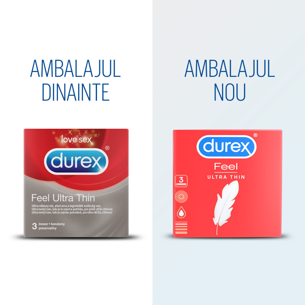 Prezervative Durex Feel Ultra Thin 3 buc | Okazii.ro