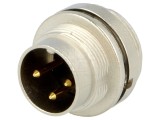 Conector M16 Soclu Tată Lipire 3 PIN 5A 250V IP68