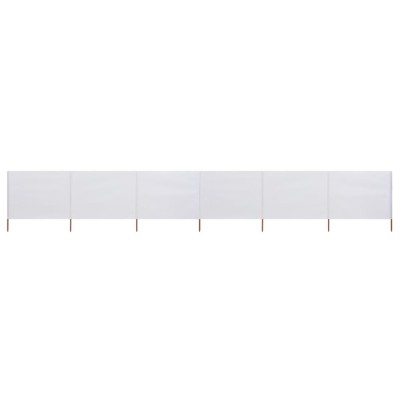vidaXL Paravan anti-v&amp;acirc;nt cu 6 panouri alb nisipiu 800x120 cm textil foto