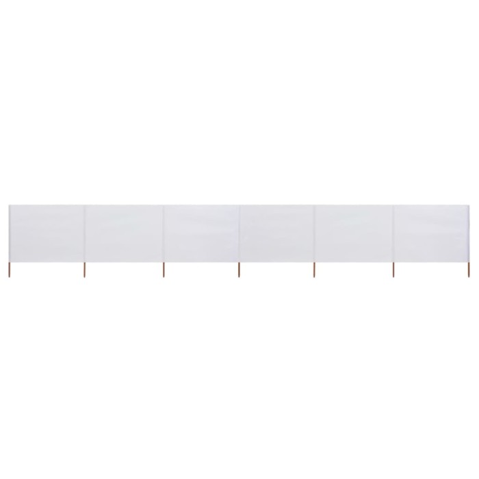 vidaXL Paravan anti-v&acirc;nt cu 6 panouri alb nisipiu 800x120 cm textil