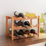 VidaXL Raft de vin pentru 12 sticle, lemn masiv de nuc