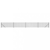 Cumpara ieftin Gard plasa de sarma cu bordura, antracit, 0,8x10 m