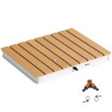 Outsunny Duș Portabil: aluminiu, 4m rezistent UV/apă, plajă/spa, 70x55 cm, Efect Lemn | Aosom Romania
