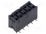 Conector şiruri pini mamă 10 PIN 2,54mm aurit SMT - SAMTEC