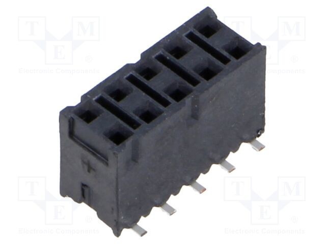 Conector şiruri pini mamă 10 PIN 2,54mm aurit SMT - SAMTEC