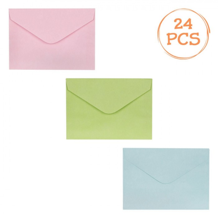 Set Plicuri Corespondență, 24 Bucăți, 16.2x11.4cm, Multicolor