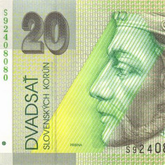 SLOVACIA █ bancnota █ 20 Korun █ 2006 █ P-20g █ UNC █ necirculata