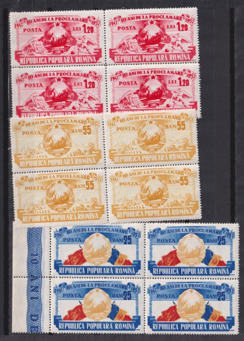 10 ANI DE LA PROCLAMAREA R.P.R. LP 449 MNH