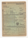Document, Card pentru impozitul de venit, Germania, Aachen 1942