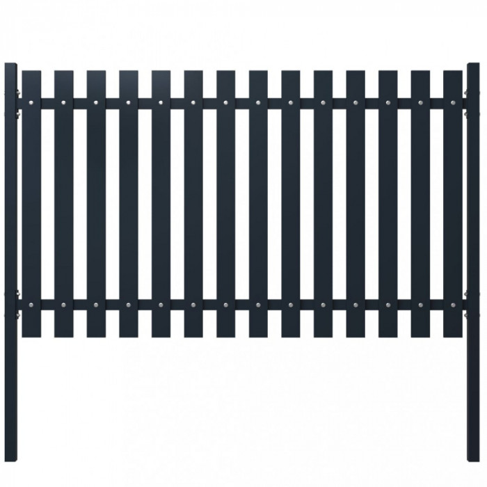 vidaXL Panou de gard antracit 174,5 x 75 cm oțel vopsit electrostatic