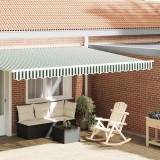 &Icirc;mbrăcăminte pentru marchiză, 4,5 m, Verde și Alb, 4,3x0,2 m