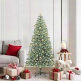 vidaXL Pom de Crăciun artificial cu zăpadă imitată și lumină LED 3396819