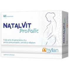 Natalvit ProFolic, Supliment alimentar ce contribuie la cresterea tesutului matern in timpul sarcinii, la reducerea oboselii si a extenuarii, la menti
