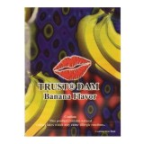 Prezervativ oral pentru femei, Dental Dam, Aroma de Banane, 1buc#