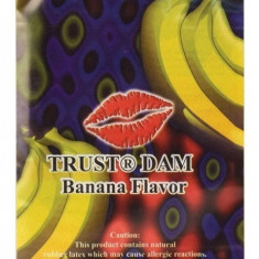 Prezervativ oral pentru femei, Dental Dam, Aroma de Banane, 1buc