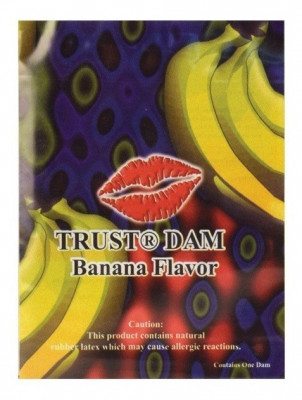 Prezervativ oral pentru femei, Dental Dam, Aroma de Banane, 1buc foto