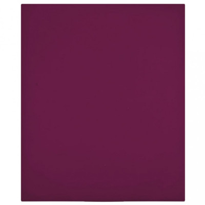 Cearșaf de pat cu elastic, bordo, 140x200 cm, bumbac foto