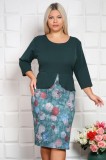 Cumpara ieftin Rochie cu peplum Zena verde bradMarimea, Yves