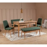 Cumpara ieftin Set Masa si Scaune 5 Piese Vina 107 Atlantic Pine-Green