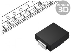 Diodă TVS 1,5kW 26,7V 15,4A Unidirecţională DO214AB