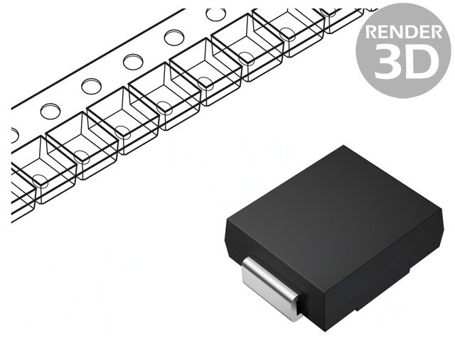 Diodă TVS 1,5kW 6,67V Bidirecțională DO214AB