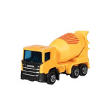 Masinuta utilitara die-cast, scara 1:102, 7.5 cm lungime, camion betoniera, Goki