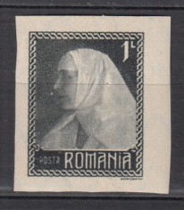 ROMANIA 1922 INCORONAREA REGELUI FERDINAND LA ALBA IULIA 1 LEU GRI NEGRU NEDANTELAT FILIGRAN ORIZONTAL ESEU CU DESEN ADOPTAT STARE MNH foto