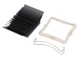 Radiator extrudat cu aripioare BGA negru 35mm x 35mm