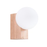 Lampă De Perete Bulbo Lemn Natural