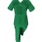 Costum Medical Pe Stil, Verde Conex cu Elastan, Model Sanda - XL, 3XL