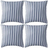 Set 4 Perne Decorative Exterior Bleumarin 45x45 cm, Impermeabile, Model Dungi - vidaXL