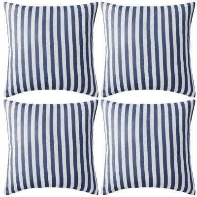 vidaXL Perne de exterior, 4 buc., imprimeu dungi, 45x45 cm, bleumarin 132307 foto