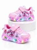 Adidasi cu lumini LED, Model Ponei colorat, Fete, Roz (Marime Disponibila:
