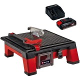 Einhell TE-TC 18/115 Li PXC + Starter Kit - Masina de taiat ceramica 115 mm taiere 45 grade + Set 1 acumulator si incarcator Li-Ion 18 V 2.5 Ah