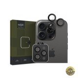 Folie de protectie Camera spate HOFI CamRing PRO+ pentru Apple iPhone 15 Pro Max / 15 Pro Sticla Securizata Neagra