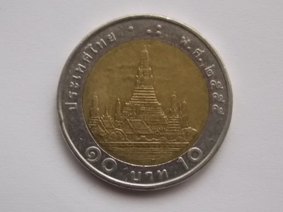 10 BAHT THAILANDA-new portret King Rama IX foto