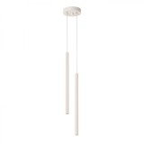 Lampă Suspendată Pastel Bej Oțel 2 Becuri Tub Modern De Interior