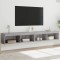 vidaXL Comode TV cu lumini LED, 2 buc., gri sonoma, 100x30x30 cm 837166