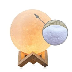 Lampa de veghe luna 3D 20 cm, 16 culori, telecomanda, USB, RESIGILAT foto