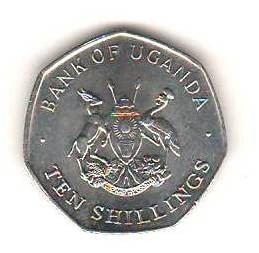 SV * Uganda 10 CENTI / TEN CENTS 1987 AUNC+ / UNC foto