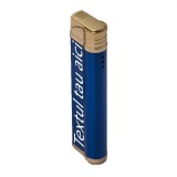 Bricheta Metalica cu Gaz, Antivant, Model Robotic Slim, Reincarcabila, Albastru, Cutie, Personalizata