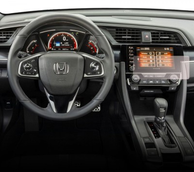 Folie Protectie Display Navigatie, Duragon, Honda Civic Hatchback 2019-2021, silicon Transparent, Anti-zgarieturi, Kit instalare foto
